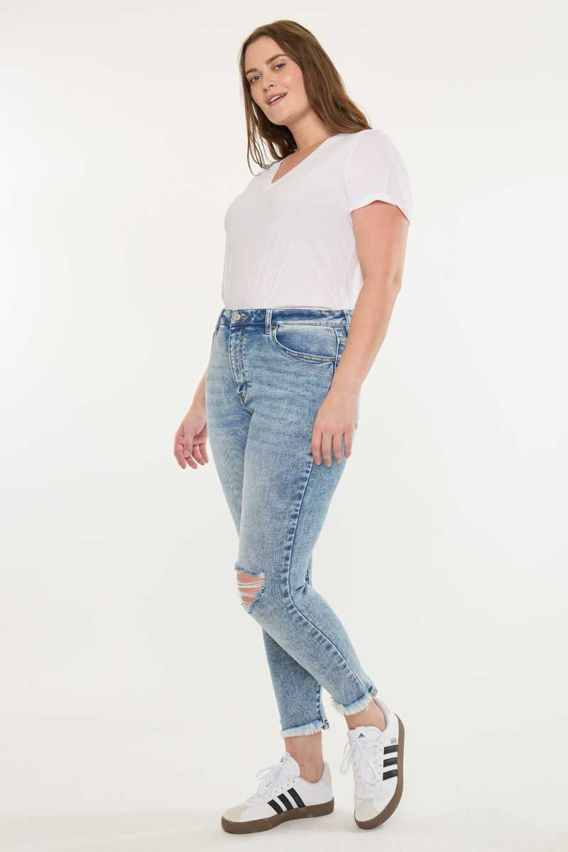 Bellita High Rise Ankle Skinny Jeans (Plus Size)