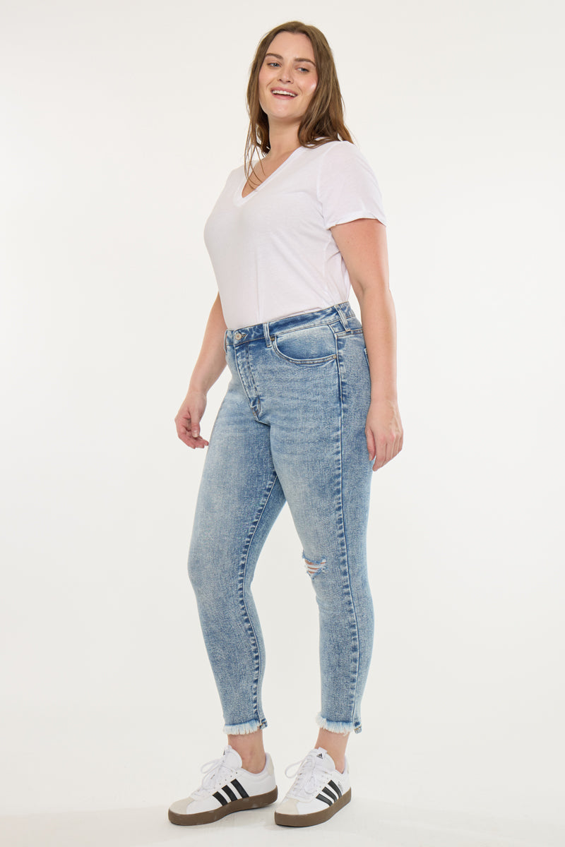 Bellita High Rise Ankle Skinny Jeans (Plus Size)