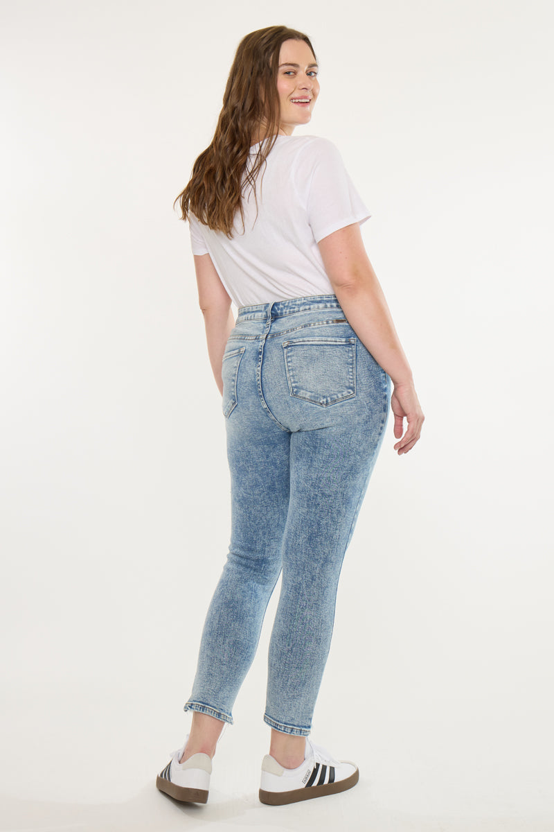 Bellita High Rise Ankle Skinny Jeans (Plus Size)