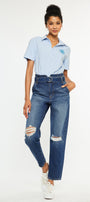 Blossom Ultra High Rise Belted Mom Jeans - Official Kancan USA