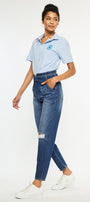 Blossom Ultra High Rise Belted Mom Jeans - Official Kancan USA