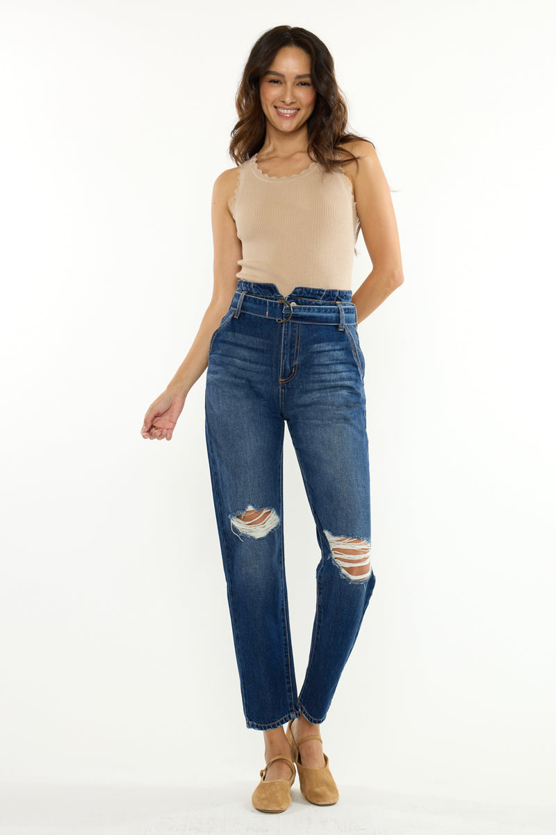Blossom Ultra High Rise Belted Mom