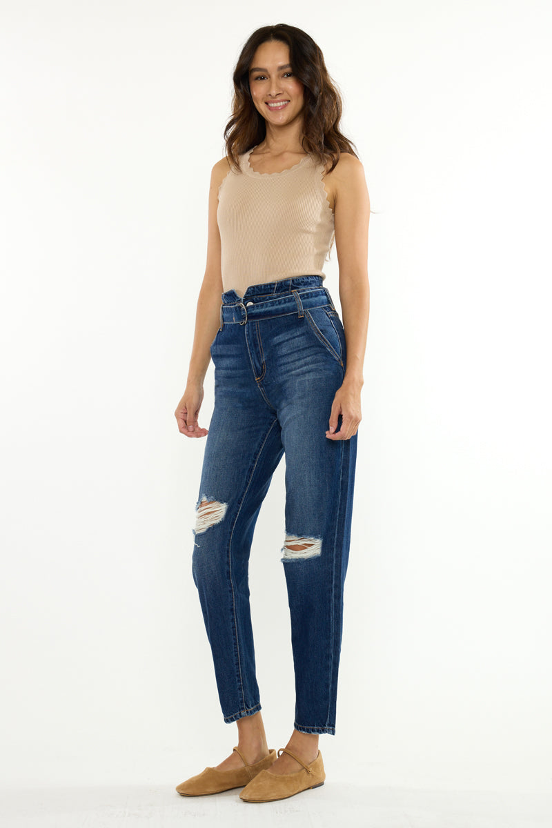 Blossom Ultra High Rise Belted Mom