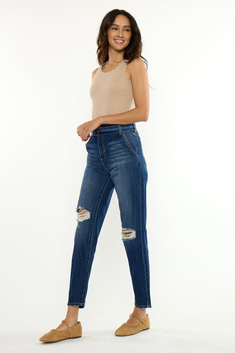 Blossom Ultra High Rise Belted Mom
