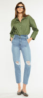 Blossom Ultra High Rise Belted Mom Jeans - Official Kancan USA