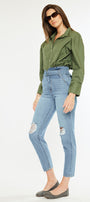 Blossom Ultra High Rise Belted Mom Jeans - Official Kancan USA