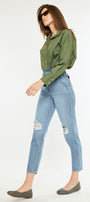 Blossom Ultra High Rise Belted Mom Jeans - Official Kancan USA