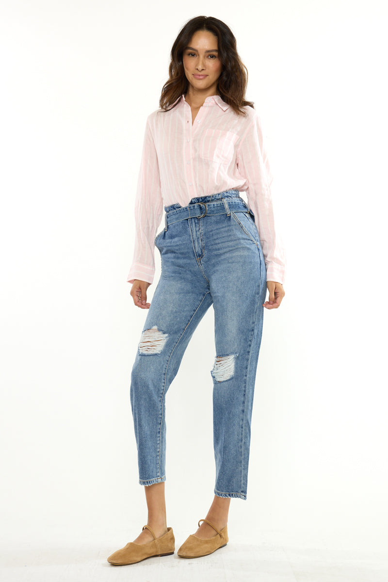 Blossom Ultra High Rise Belted Mom