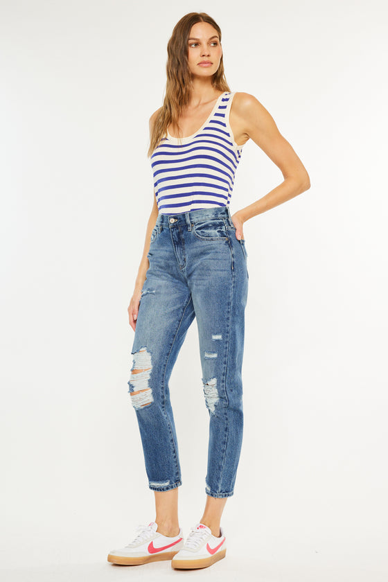 Kerrigan Ultra High Rise Mom Jeans - Official Kancan USA