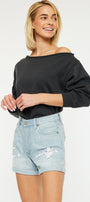 Daisy High Rise Mom Shorts - Official Kancan USA