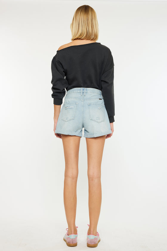 Daisy High Rise Mom Shorts - Official Kancan USA