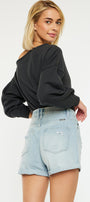 Daisy High Rise Mom Shorts - Official Kancan USA