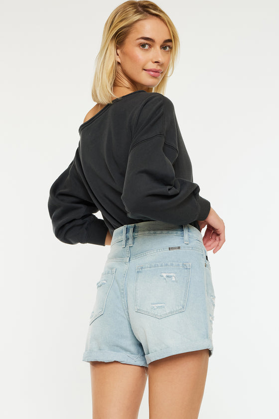 Daisy High Rise Mom Shorts - Official Kancan USA