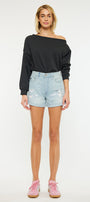 Daisy High Rise Mom Shorts - Official Kancan USA