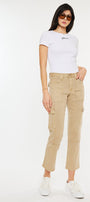 Lavinia High Rise Slim Straight Leg Caro Pants - Official Kancan USA