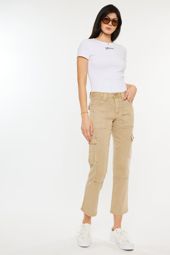 Lavinia High Rise Slim Straight Leg Caro Pants - Official Kancan USA