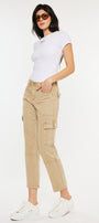 Lavinia High Rise Slim Straight Leg Caro Pants - Official Kancan USA