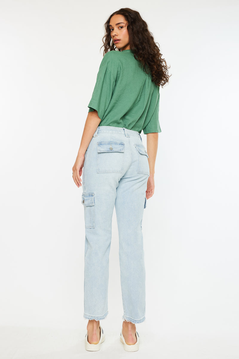 Felicity High Rise Slim Straight Leg Cargo Pants - Official Kancan USA