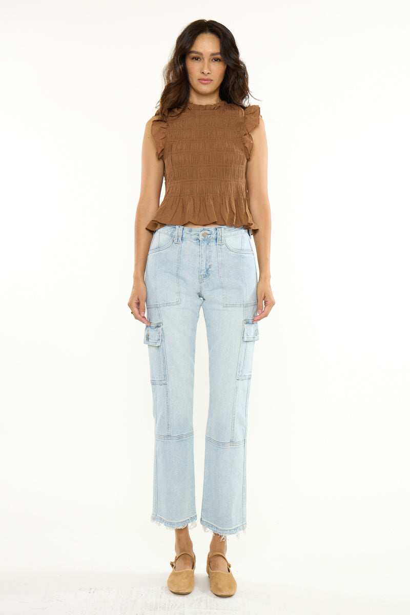 Felicity High Rise Slim Straight Cargo