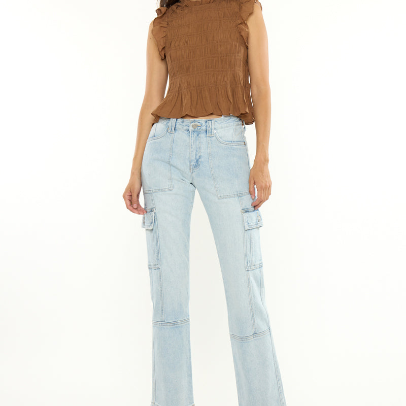 Felicity High Rise Slim Straight Cargo