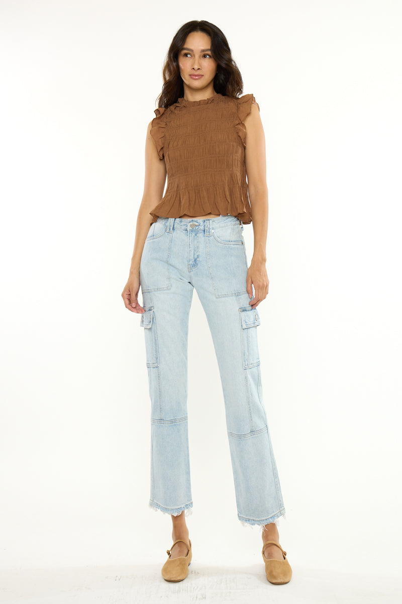 Felicity High Rise Slim Straight Cargo