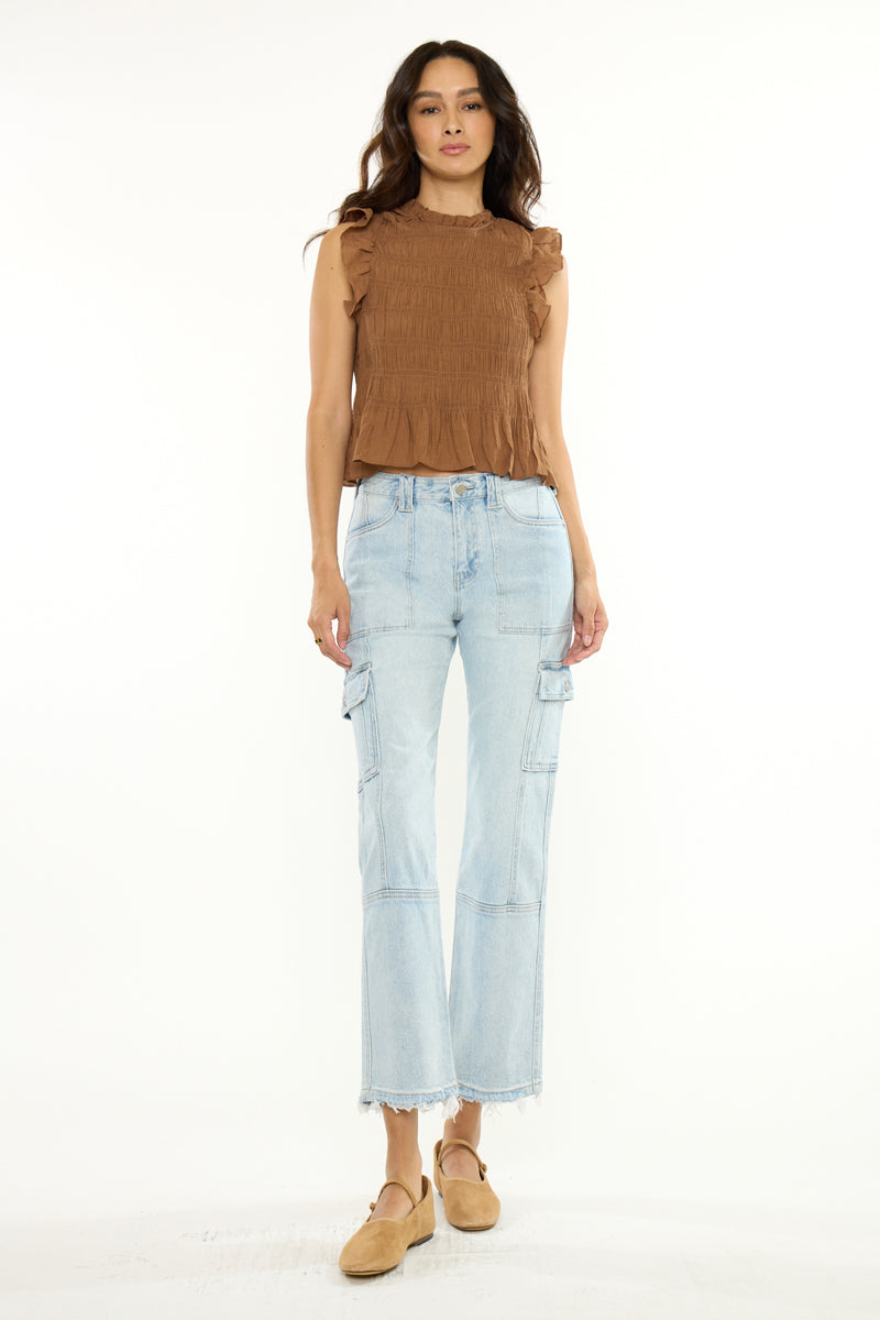Felicity High Rise Slim Straight Cargo