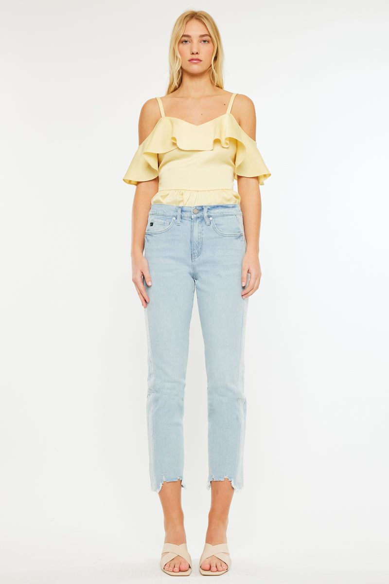 Erin High Rise Slim Straight Leg Jeans - Official Kancan USA