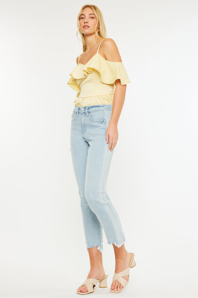 Erin High Rise Slim Straight Leg Jeans - Official Kancan USA