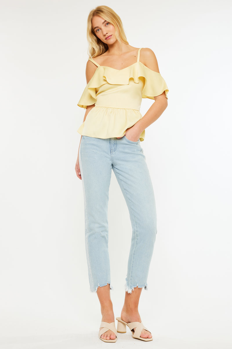 Erin High Rise Slim Straight Leg Jeans - Official Kancan USA