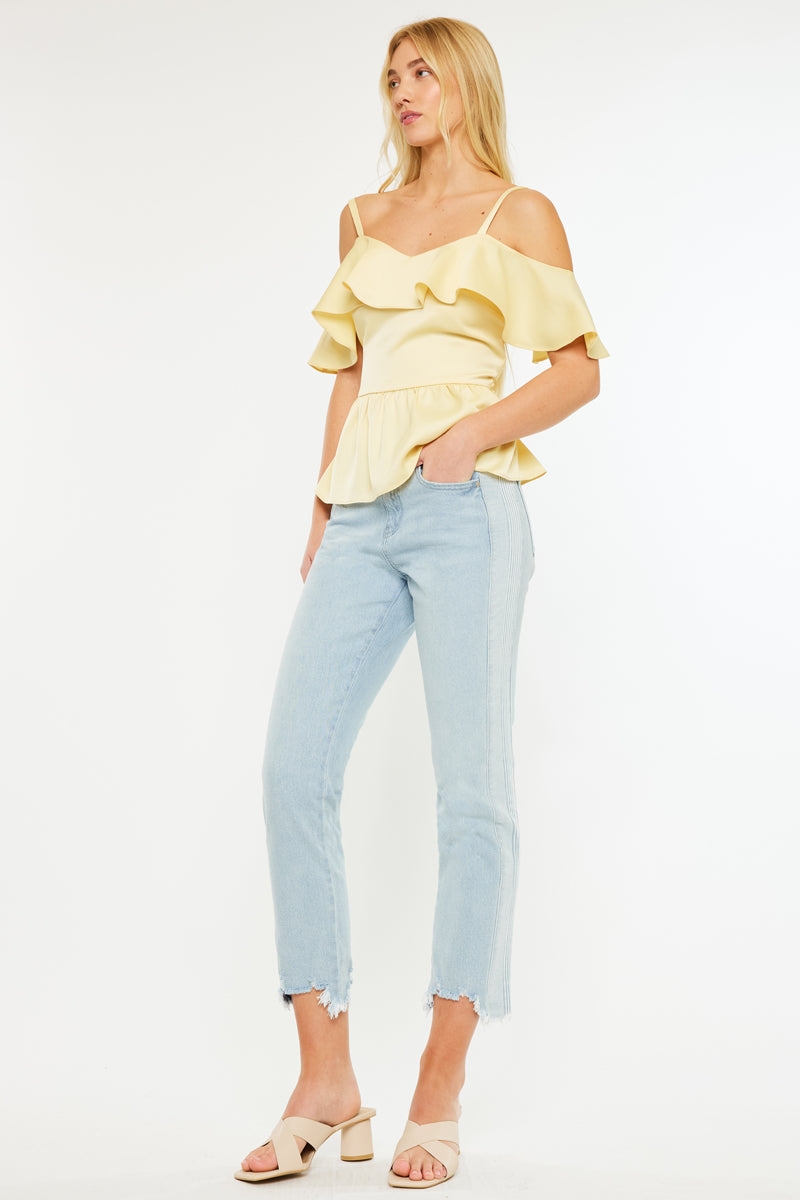 Erin High Rise Slim Straight Leg Jeans - Official Kancan USA