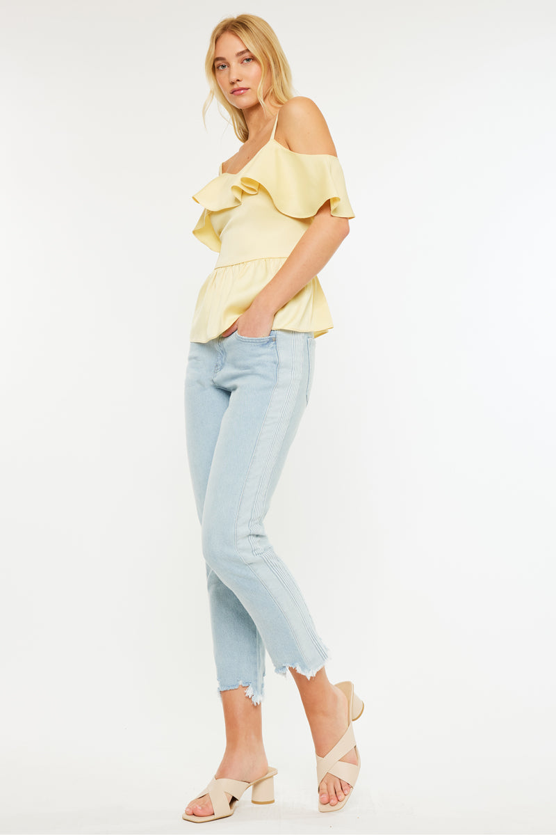 Erin High Rise Slim Straight Leg Jeans - Official Kancan USA