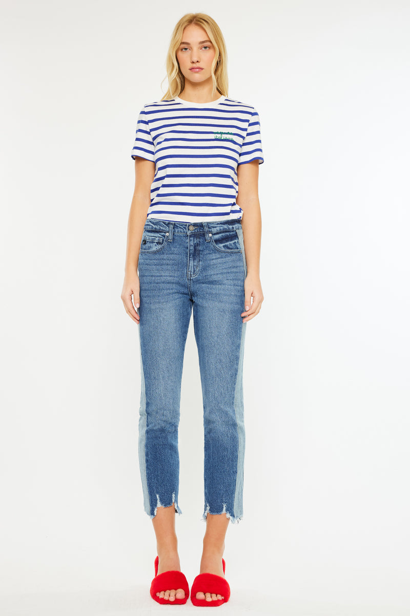 Erin High Rise Slim Straight Leg Jeans - Official Kancan USA