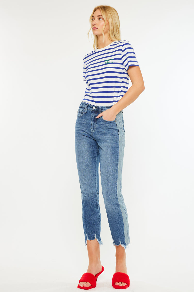 Erin High Rise Slim Straight Leg Jeans - Official Kancan USA