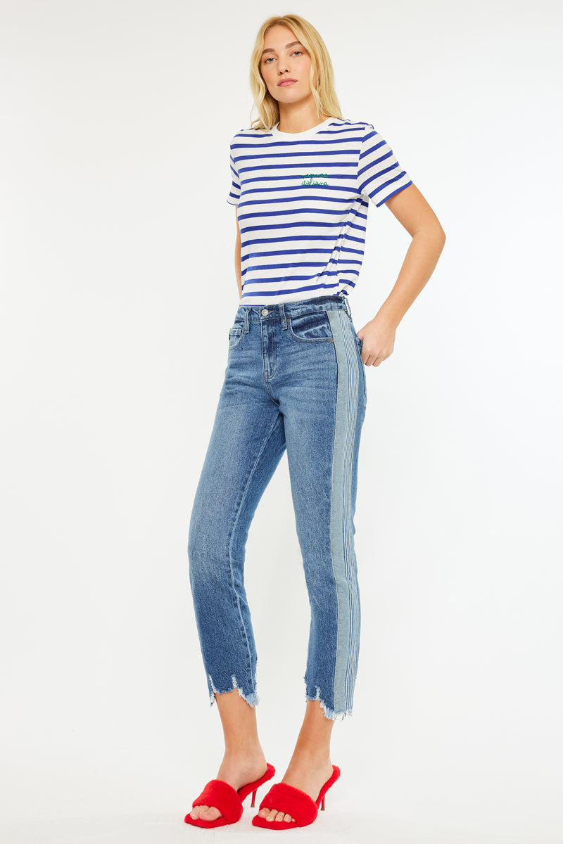 Erin High Rise Slim Straight Leg Jeans - Official Kancan USA
