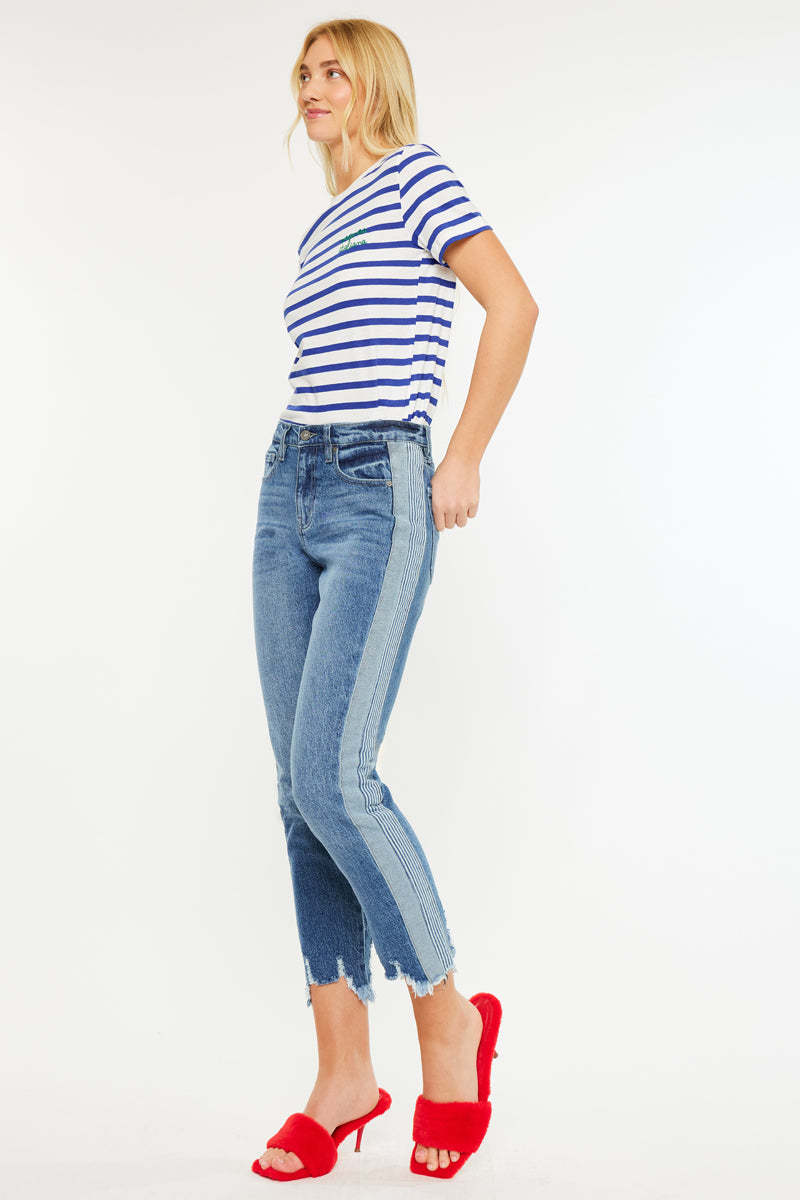 Erin High Rise Slim Straight Leg Jeans - Official Kancan USA