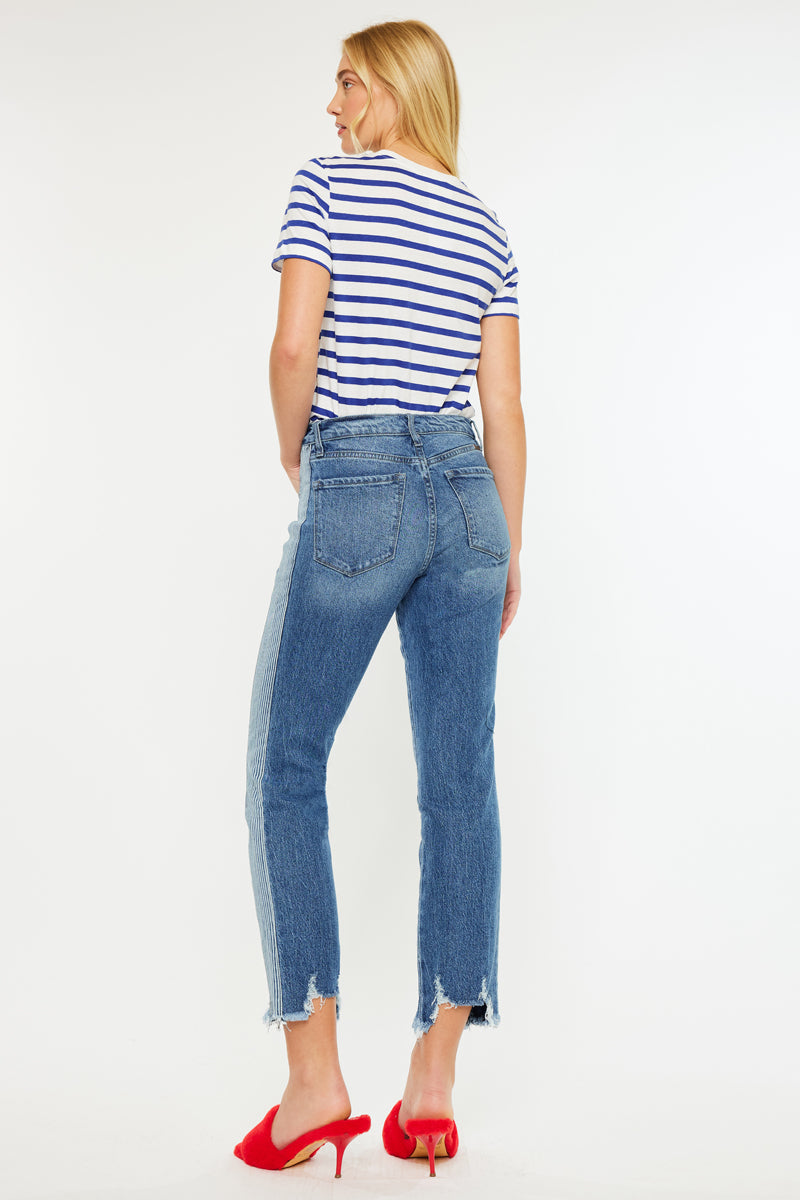 Erin High Rise Slim Straight Leg Jeans - Official Kancan USA