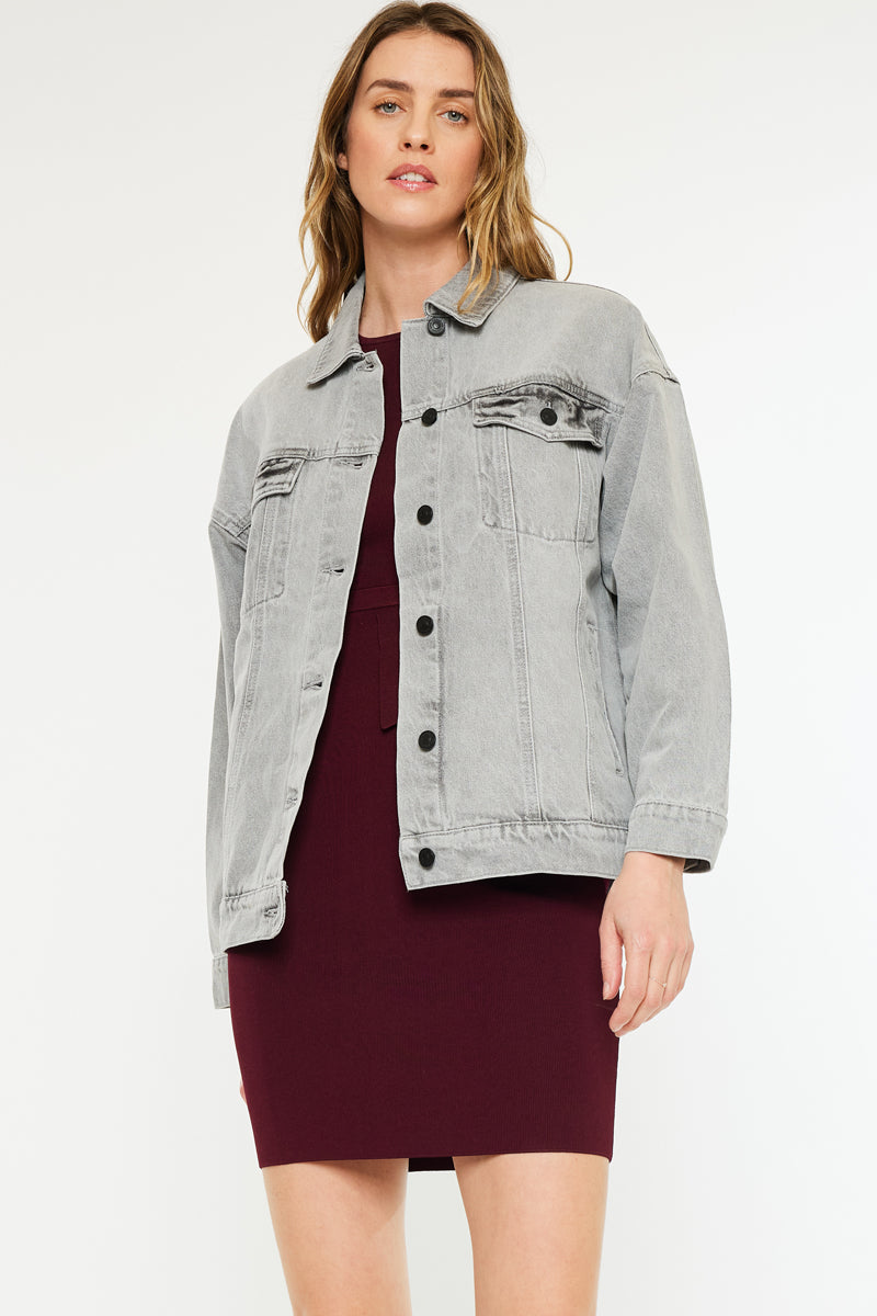 Aaliyah Oversized Denim Jacket – Kancan USA