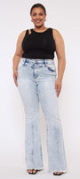 Cayla High Rise Flare Jeans (Plus Size) - Official Kancan USA