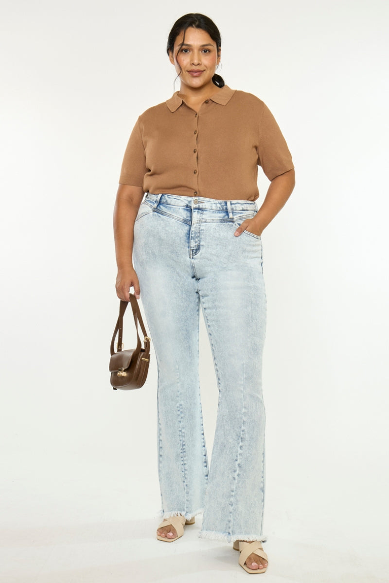Cayla High Rise Flare (Plus Size) - Official Kancan USA