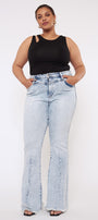 Cayla High Rise Flare Jeans (Plus Size) - Official Kancan USA