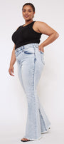Cayla High Rise Flare Jeans (Plus Size) - Official Kancan USA