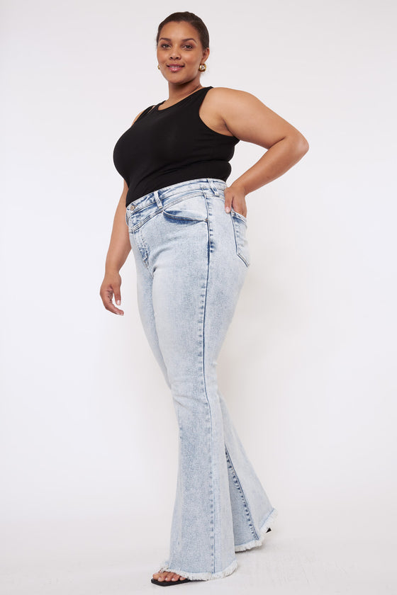 Cayla High Rise Flare Jeans (Plus Size) - Official Kancan USA