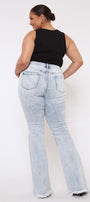 Cayla High Rise Flare Jeans (Plus Size) - Official Kancan USA
