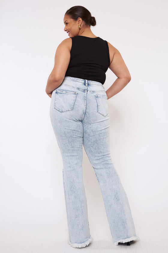 Cayla High Rise Flare Jeans (Plus Size) - Official Kancan USA