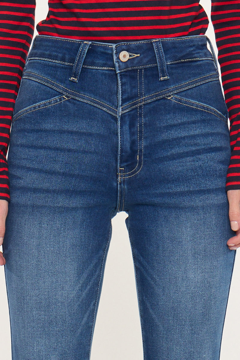 High Rise Flare Jeans – Kancan Distressed Denim – Kancan USA