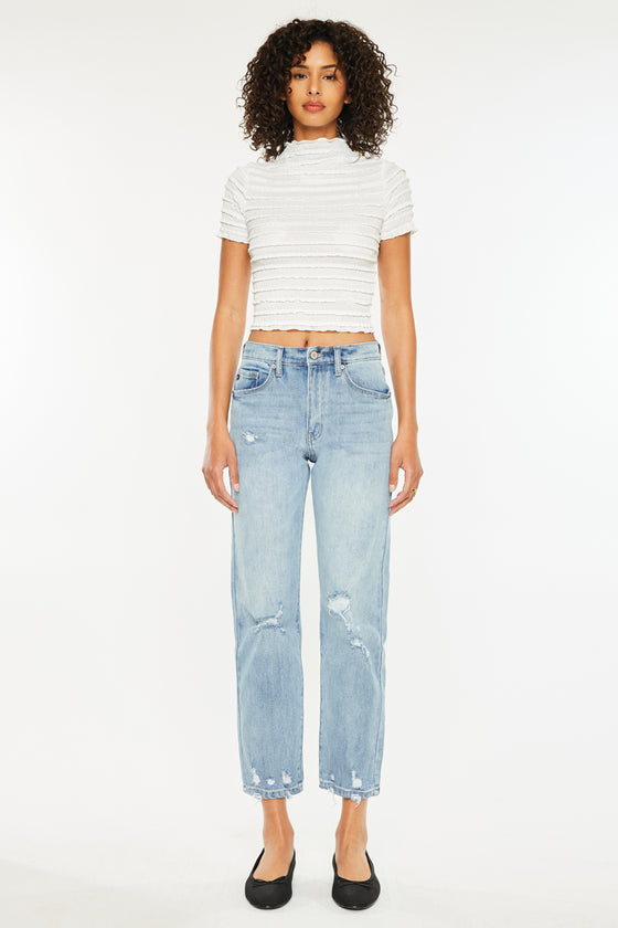 Missy High Rise Slim Straight Leg Jeans - Official Kancan USA