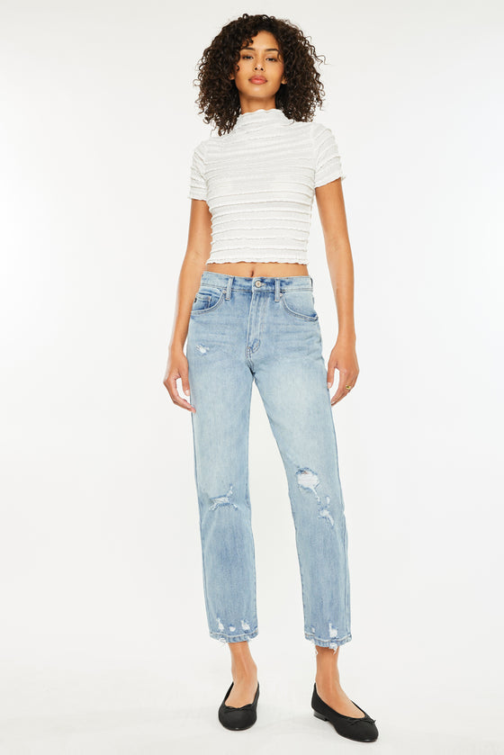 Missy High Rise Slim Straight Leg Jeans - Official Kancan USA