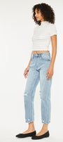 Missy High Rise Slim Straight Leg Jeans - Official Kancan USA