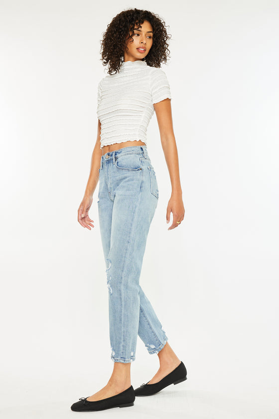 Missy High Rise Slim Straight Leg Jeans - Official Kancan USA