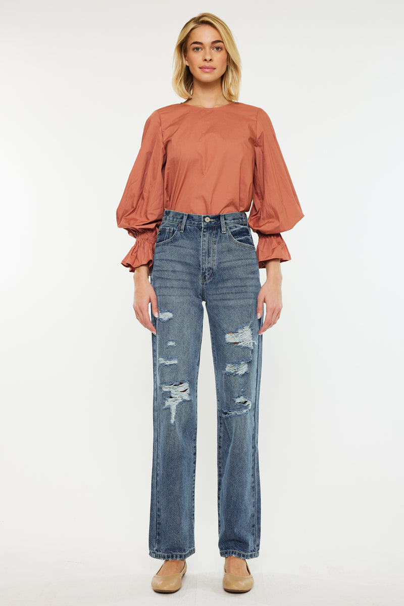 Stephanie Ultra High Rise 90's Boyfriend Jeans - Official Kancan USA